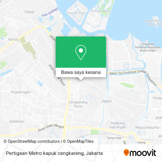 Peta Pertigaan Metro kapuk cengkareng