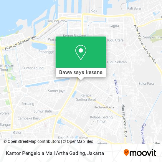 Peta Kantor Pengelola Mall Artha Gading