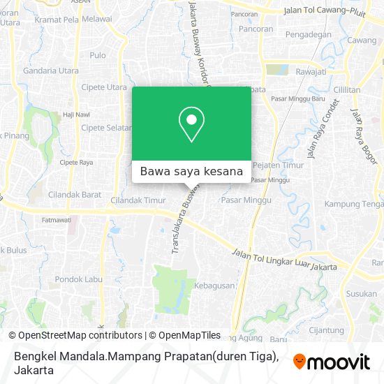 Peta Bengkel Mandala.Mampang Prapatan(duren Tiga)