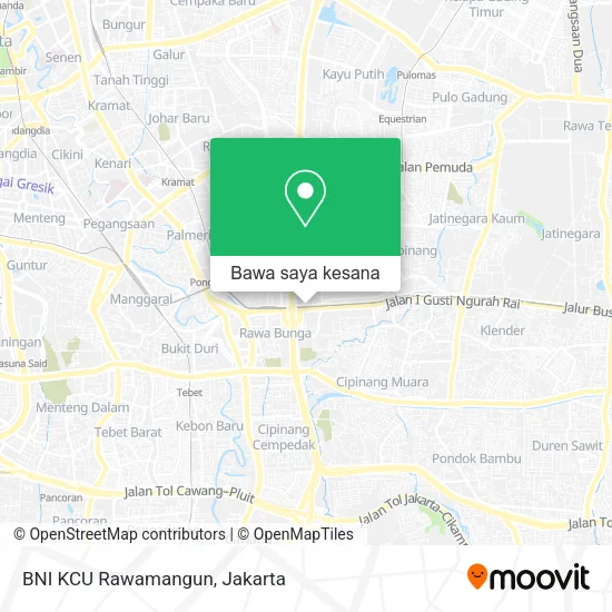 Peta BNI KCU Rawamangun