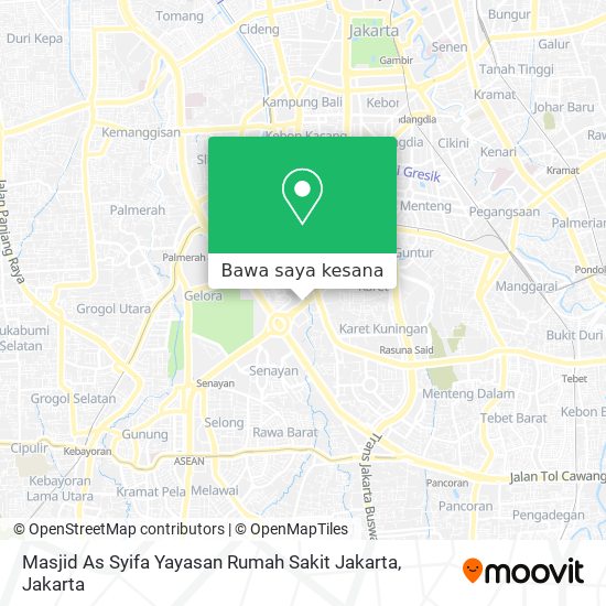 Peta Masjid As Syifa Yayasan Rumah Sakit Jakarta