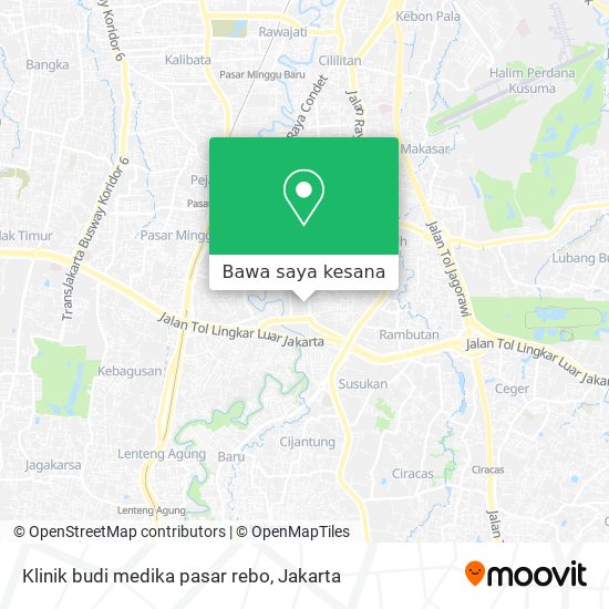 Peta Klinik budi medika pasar rebo