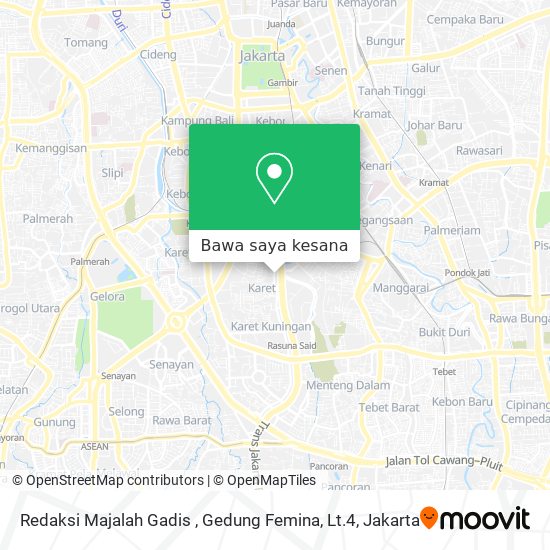 Peta Redaksi Majalah Gadis , Gedung Femina, Lt.4