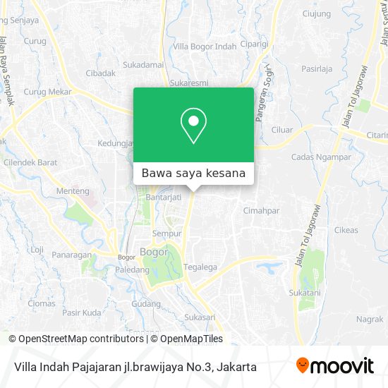 Peta Villa Indah Pajajaran jl.brawijaya No.3