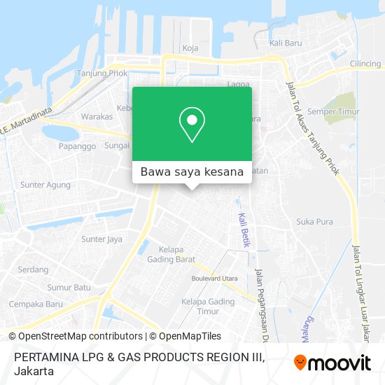 Peta PERTAMINA  LPG & GAS PRODUCTS REGION III