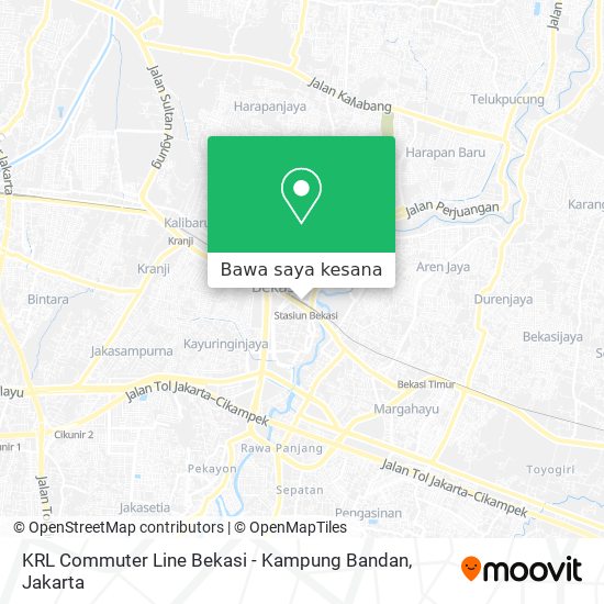 Peta KRL Commuter Line Bekasi - Kampung Bandan