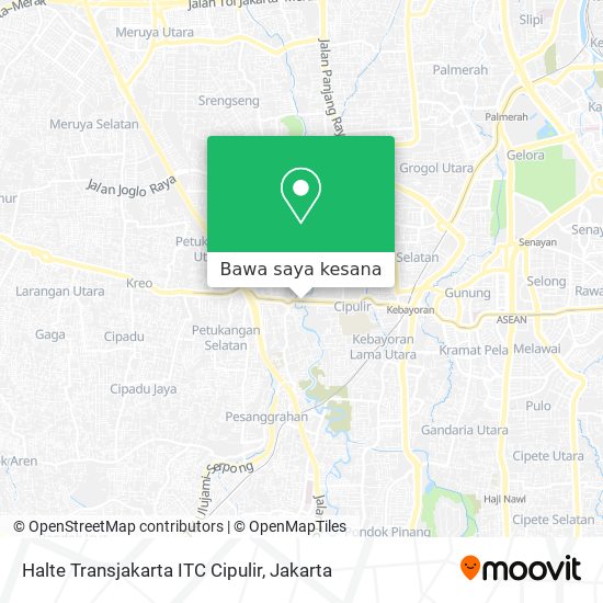 Peta Halte Transjakarta ITC Cipulir