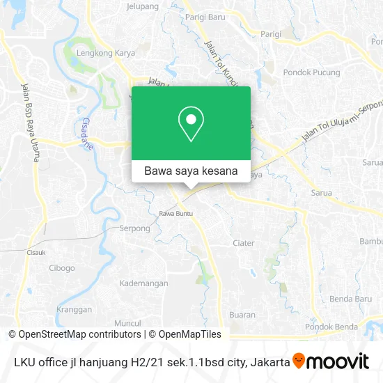 Peta LKU office jl hanjuang H2 / 21 sek.1.1bsd city
