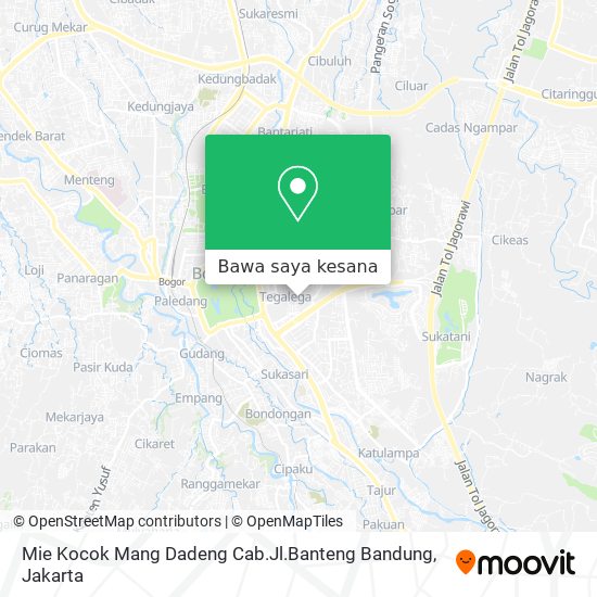 Peta Mie Kocok Mang Dadeng Cab.Jl.Banteng Bandung
