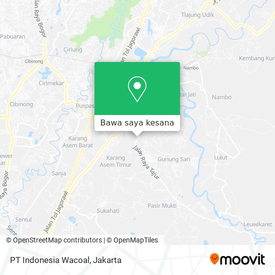 Peta PT Indonesia Wacoal