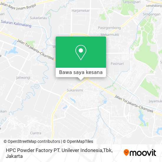 Peta HPC Powder Factory PT. Unilever Indonesia,Tbk