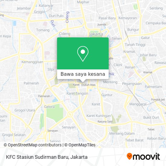 Peta KFC Stasiun Sudirman Baru