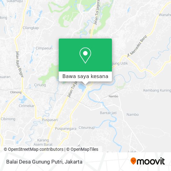 Peta Balai Desa Gunung Putri