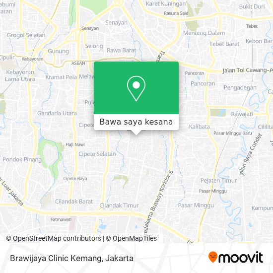 Peta Brawijaya Clinic Kemang