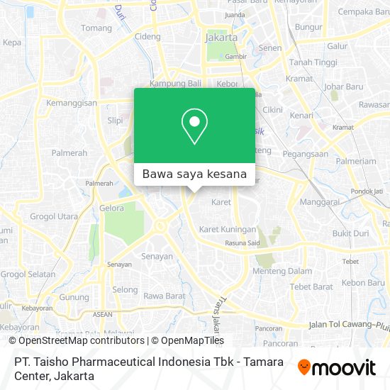 Peta PT. Taisho Pharmaceutical Indonesia Tbk - Tamara Center