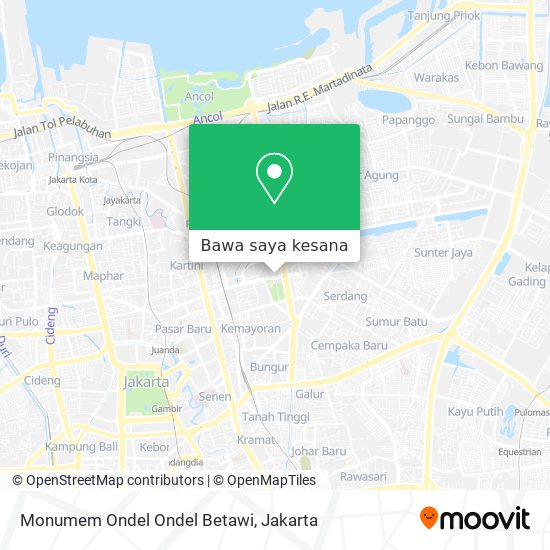 Peta Monumem Ondel Ondel Betawi