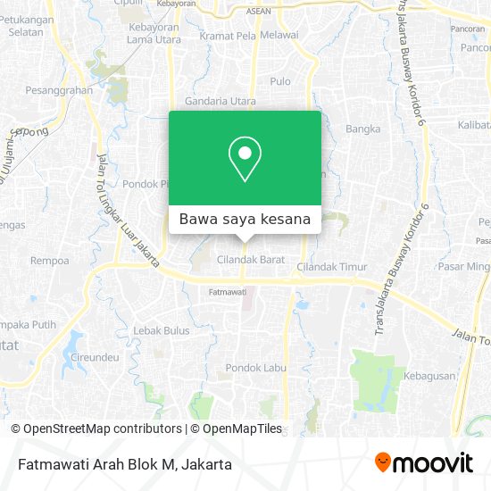 Peta Fatmawati Arah Blok M