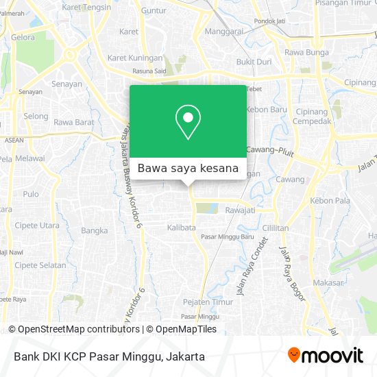 Peta Bank DKI KCP Pasar Minggu