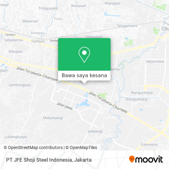 Peta PT JFE Shoji Steel Indonesia