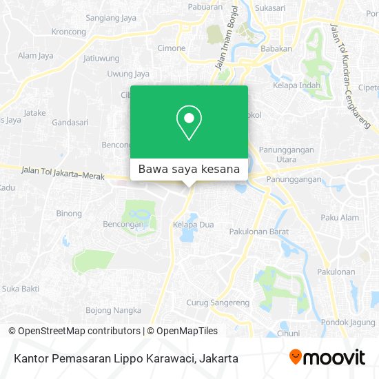 Peta Kantor Pemasaran Lippo Karawaci