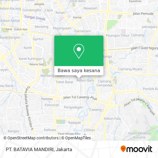 Peta PT. BATAVIA MANDIRI