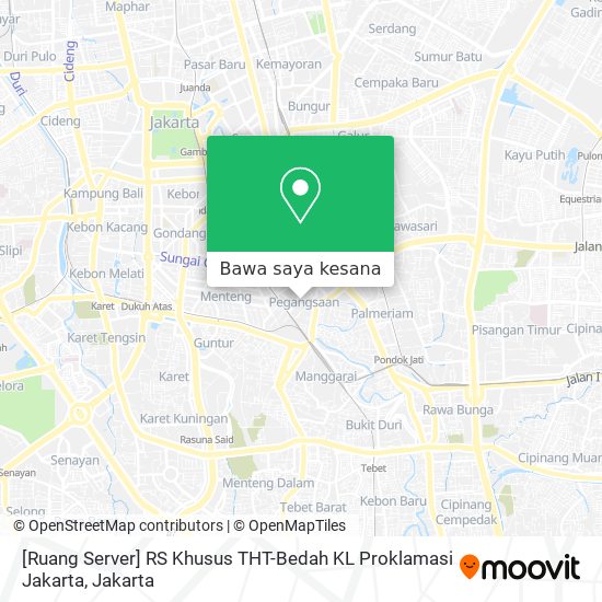 Peta [Ruang Server] RS Khusus THT-Bedah KL Proklamasi Jakarta