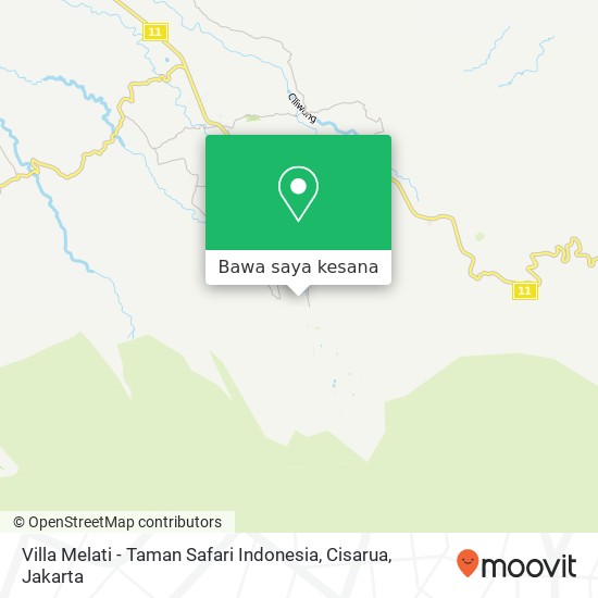 Peta Villa Melati - Taman Safari Indonesia, Cisarua