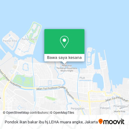 Peta Pondok ikan bakar ibu hj.LEHA muara angke