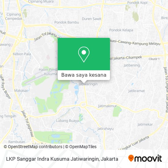 Peta LKP Sanggar Indra Kusuma Jatiwaringin