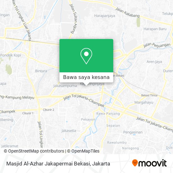 Peta Masjid Al-Azhar Jakapermai Bekasi