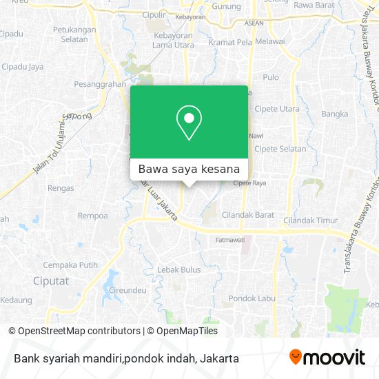 Peta Bank syariah mandiri,pondok indah