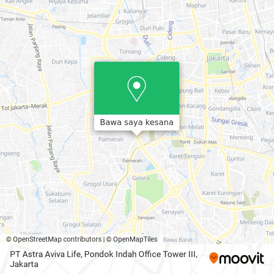 Peta PT Astra Aviva Life, Pondok Indah Office Tower III