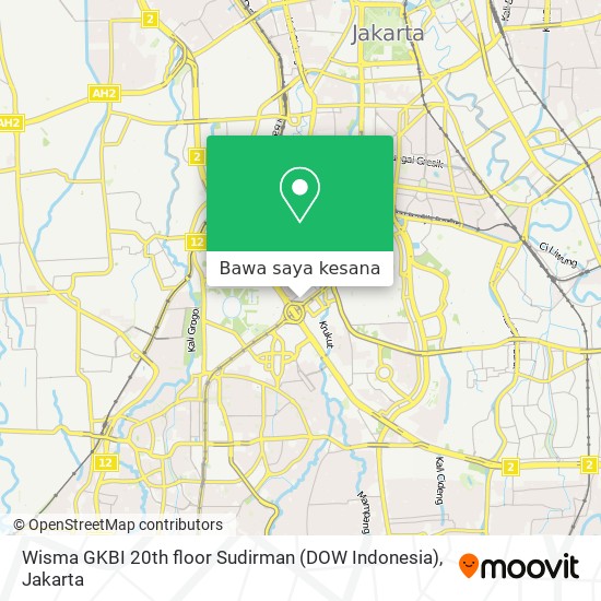 Peta Wisma GKBI 20th floor Sudirman (DOW Indonesia)