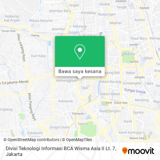 Peta Divisi Teknologi Informasi BCA Wisma Asia II Lt. 7