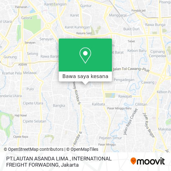 Peta PT.LAUTAN ASANDA LIMA , INTERNATIONAL FREIGHT FORWADING