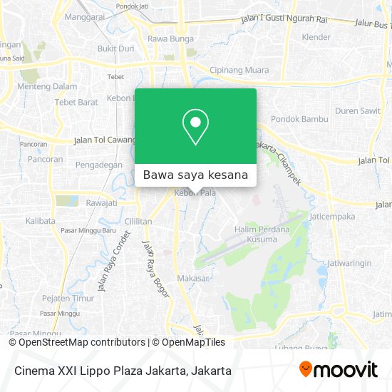 Peta Cinema XXI Lippo Plaza Jakarta