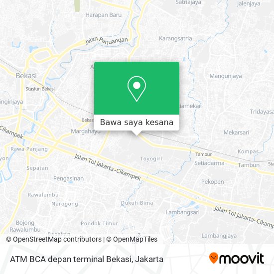 Peta ATM BCA depan terminal Bekasi