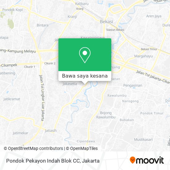 Peta Pondok Pekayon Indah Blok CC