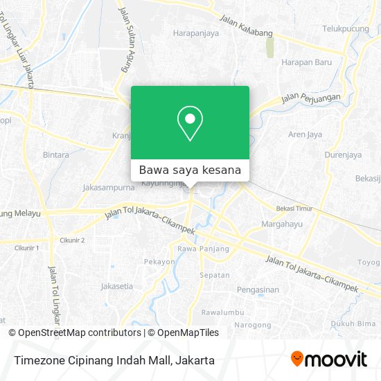 Peta Timezone Cipinang Indah Mall