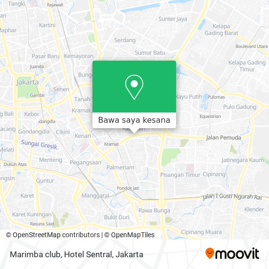 Peta Marimba club, Hotel Sentral