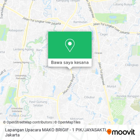 Peta Lapangan Upacara MAKO BRIGIF - 1 PIK / JAYASAKTI
