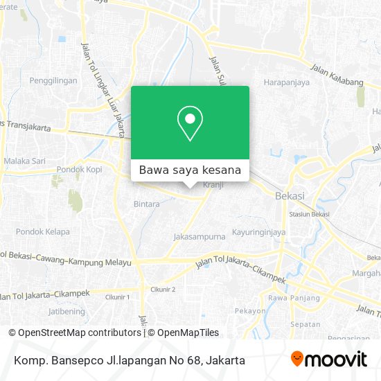 Peta Komp. Bansepco Jl.lapangan No 68