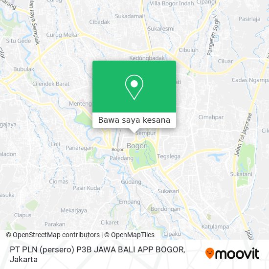 Peta PT PLN (persero) P3B JAWA BALI APP BOGOR