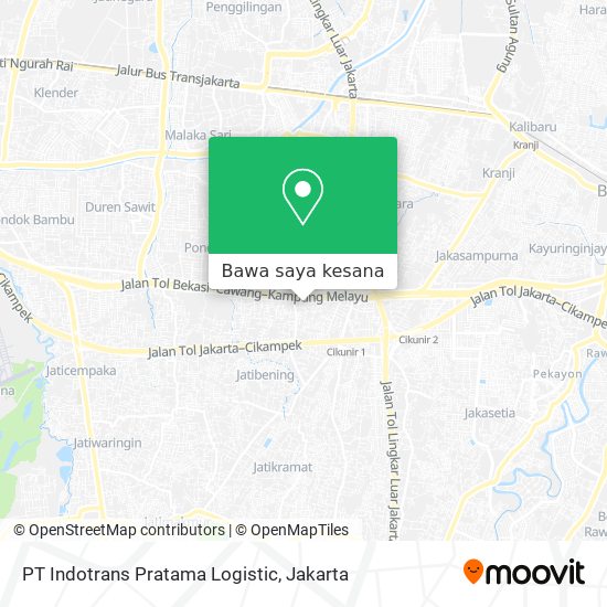 Peta PT Indotrans Pratama Logistic