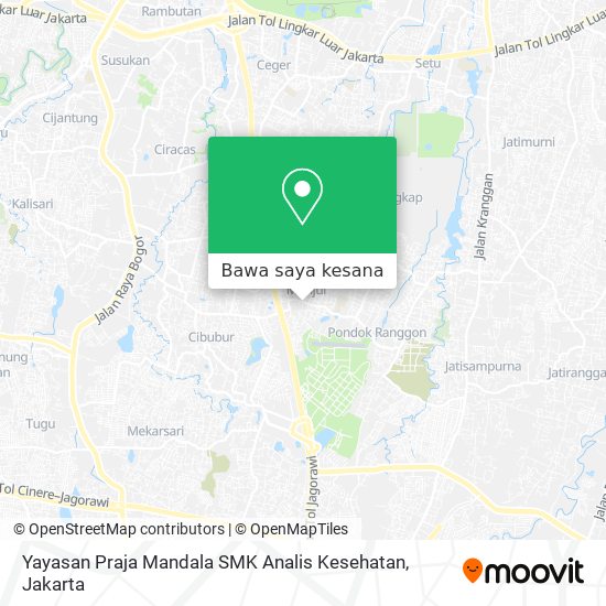 Peta Yayasan Praja Mandala SMK Analis Kesehatan