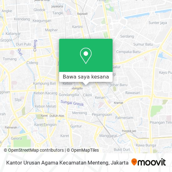 Peta Kantor Urusan Agama Kecamatan Menteng