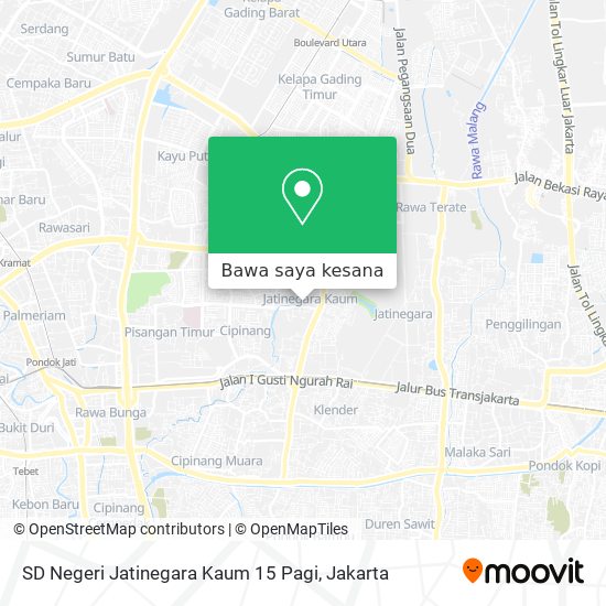 Peta SD Negeri Jatinegara Kaum 15 Pagi