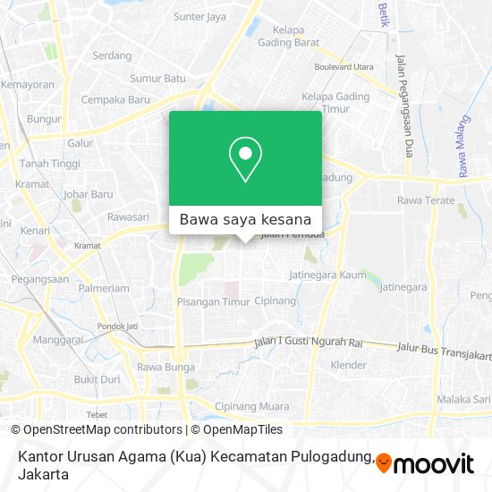 Peta Kantor Urusan Agama (Kua) Kecamatan Pulogadung