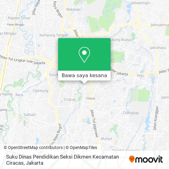 Peta Suku Dinas Pendidikan Seksi Dikmen Kecamatan Ciracas