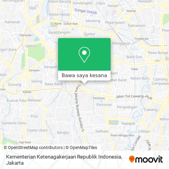 Peta Kementerian Ketenagakerjaan Republik Indonesia